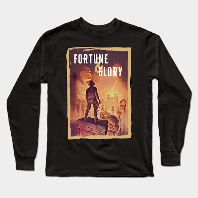 Fortune and Glory II - Indy Long Sleeve T-Shirt by Fenay-Designs